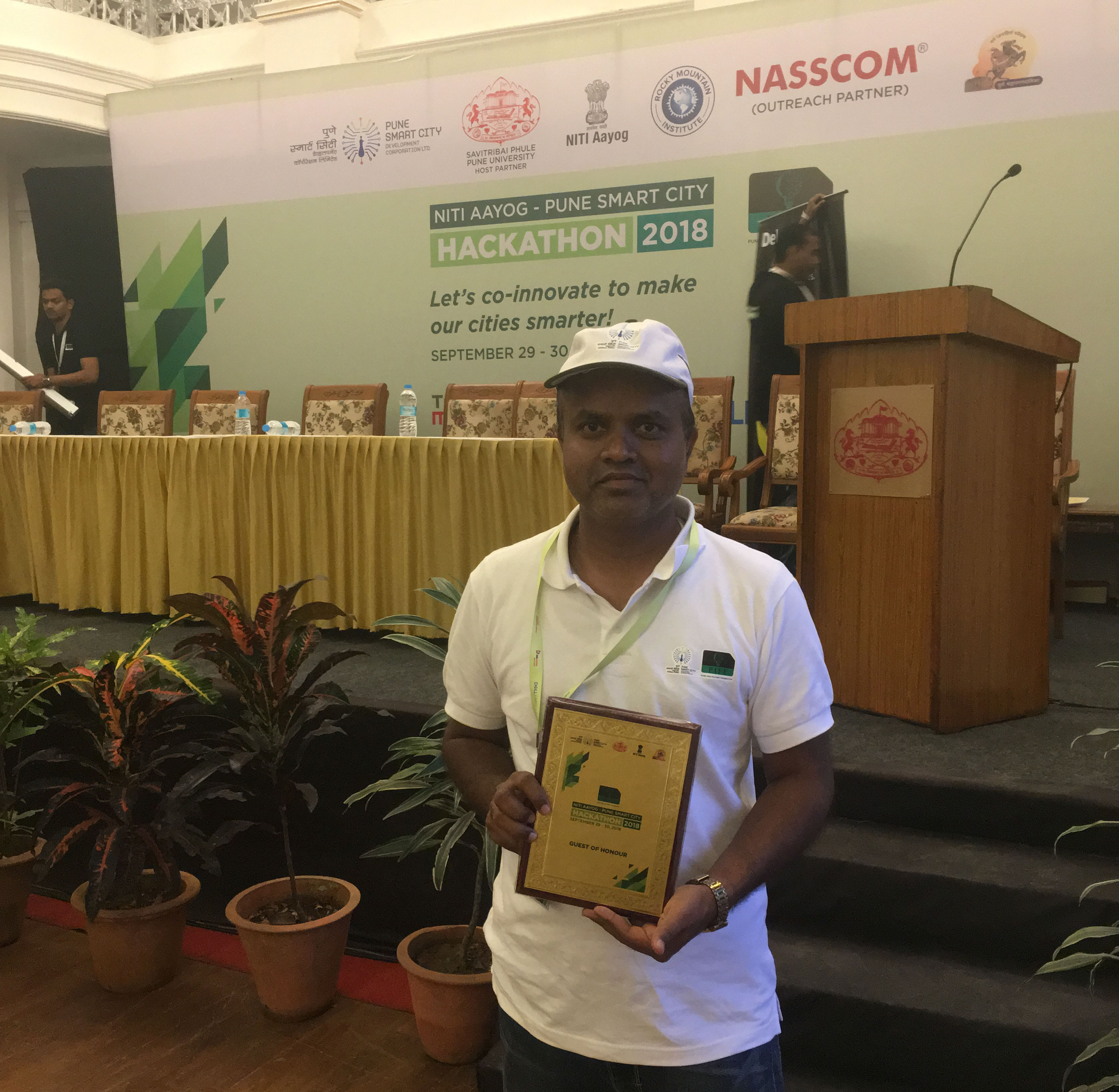 NITI AAYOG - Pune Smart City, Hackathon 2018 Award